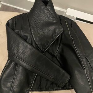Real leather jacket- worn ONCE